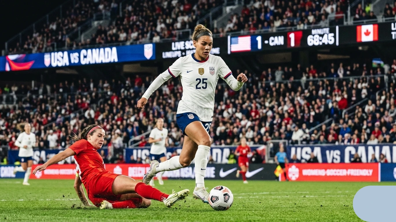 Soccer match between USA and Canada