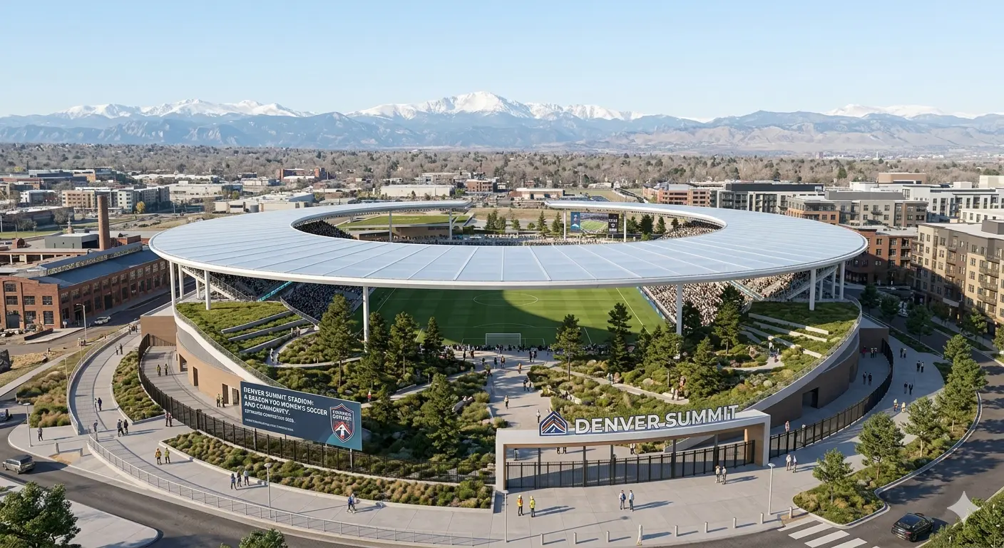 General view of CPKC Stadium in Kansas City, the first of the purpose-built women's soccer stadiums.