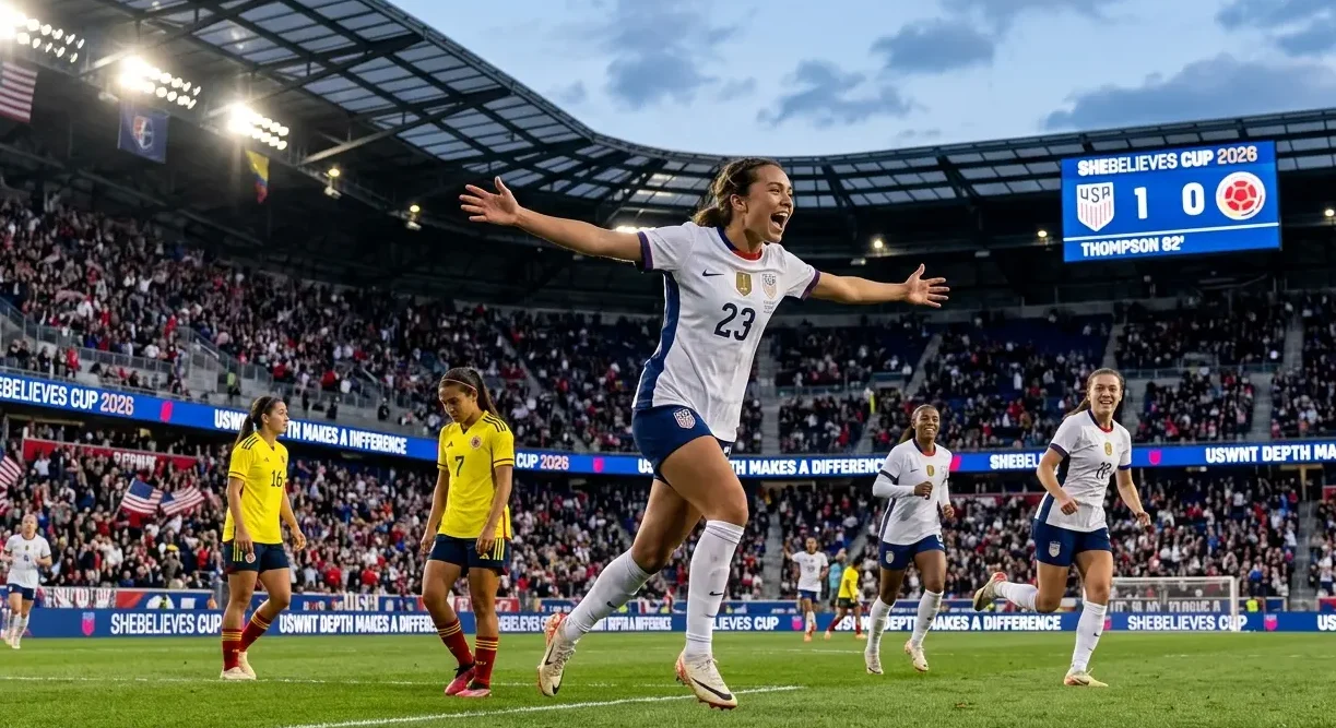 Soccer player celebrating a goal.