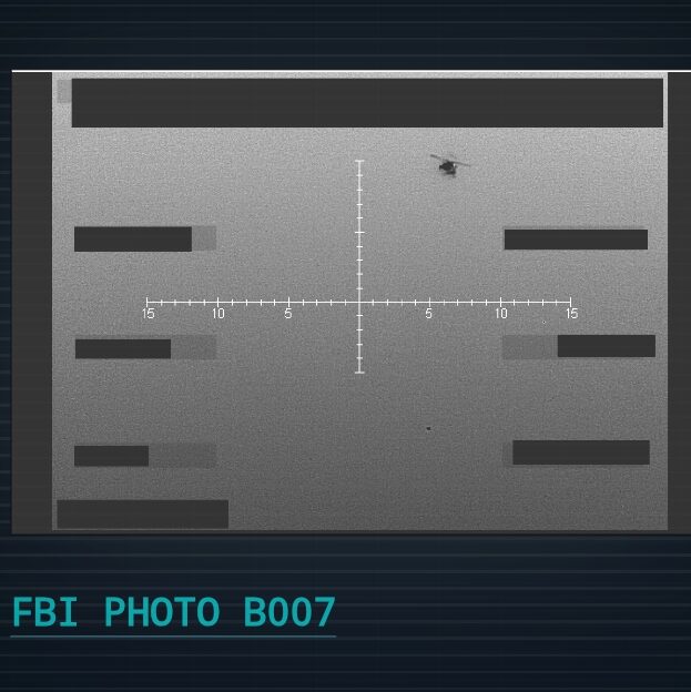 FBI photo with grid and markings