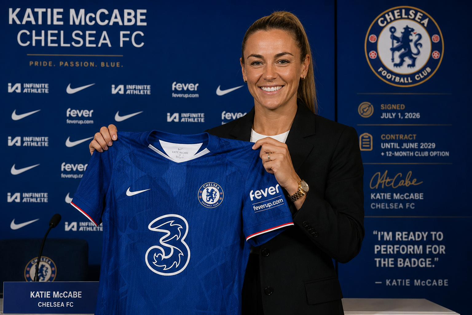 Katie McCabe Chelsea contract signing