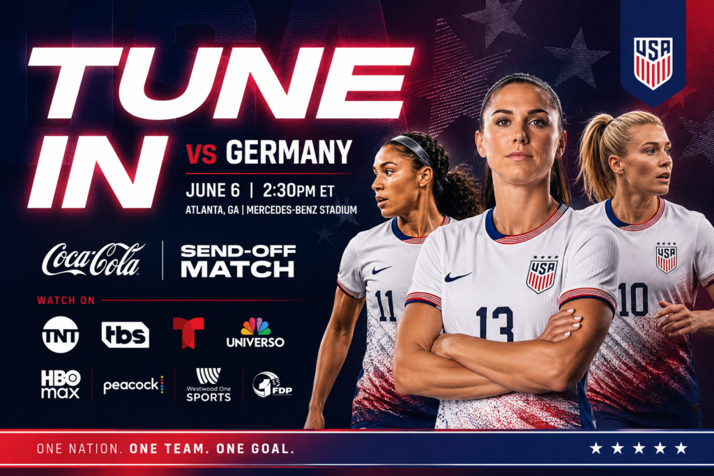 Broadcasting schedule and channel information for How to Watch: USMNT vs. Germany on Saturday, June 6 in Chicago