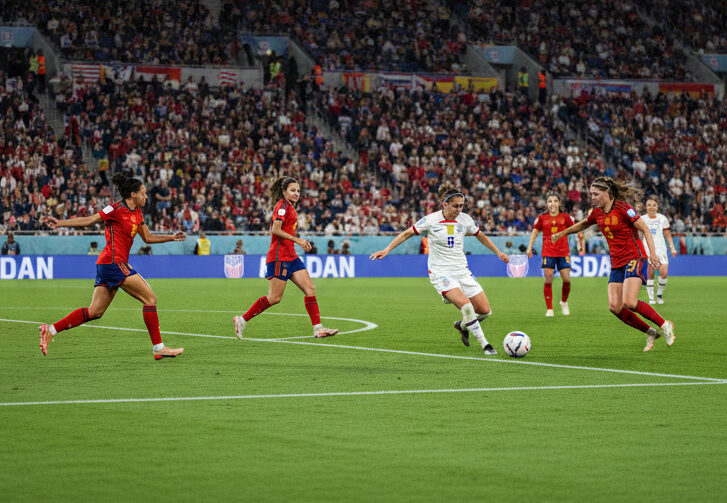 USWNT vs. Spain from a recent meeting, or an Emma Hayes training-ground photo. Suggested filename: uswnt-spain-october-2026-preview.jpg.