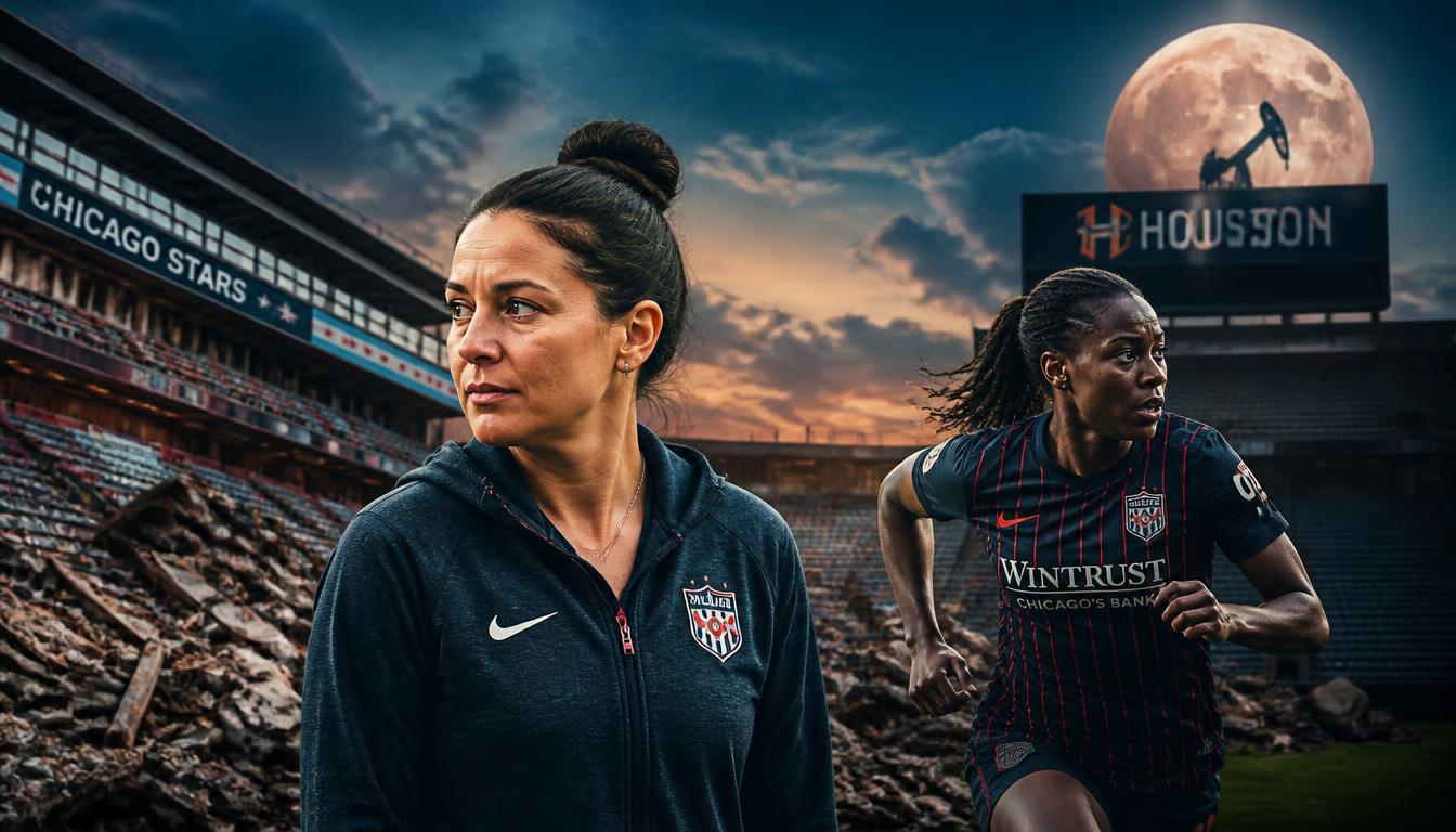 Chicago Stars FC interim head coach Karina Báez on the sideline during the 2026 NWSL season