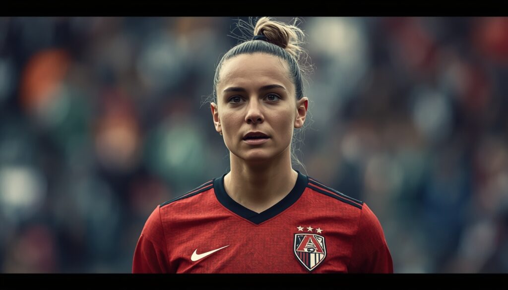 Tobin Heath is honored by the Portland Thorns during a pre-match retirement ceremony at Providence Park.
