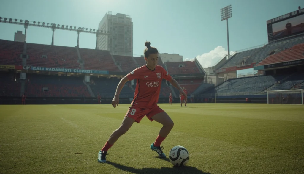 A youth player trains alongside an NWSL club under the league's new Player Development Rule.